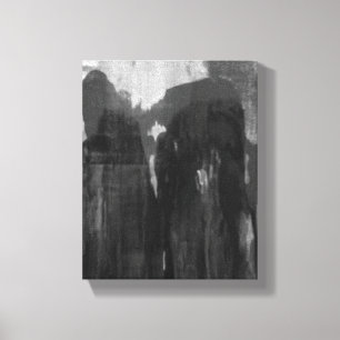 Toile Noir blanc gris Art Abstrait original peinture