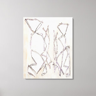 Toile Noir et blanc Art Abstrait moderne pour les couple