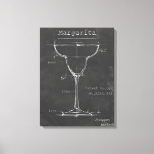 Toile Noir et blanc Margarita Verre Plan
