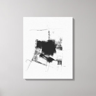 Toile Noir et blanc minimaliste Art Abstrait Nr112