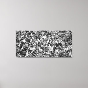 Toile NOIR ET BLANC XII - Peinture d'action -Abstrait-