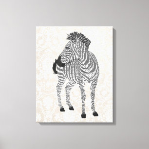 Toile noire et blanche de Zenya d'art