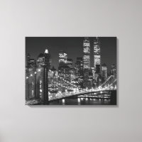 Toile noire et blanche New York City enveloppée