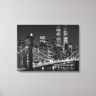 Toile noire et blanche New York City enveloppée