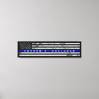Nom complet Drapeau de police de ligne bleue mince