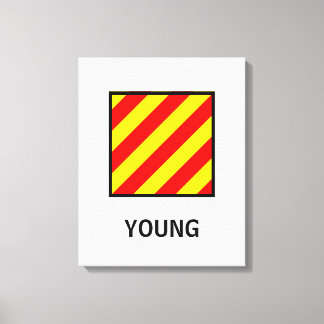 Toile Nom de famille jeune Nautique