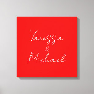 Toile Nom d'écriture professionnelle mariage personnalis