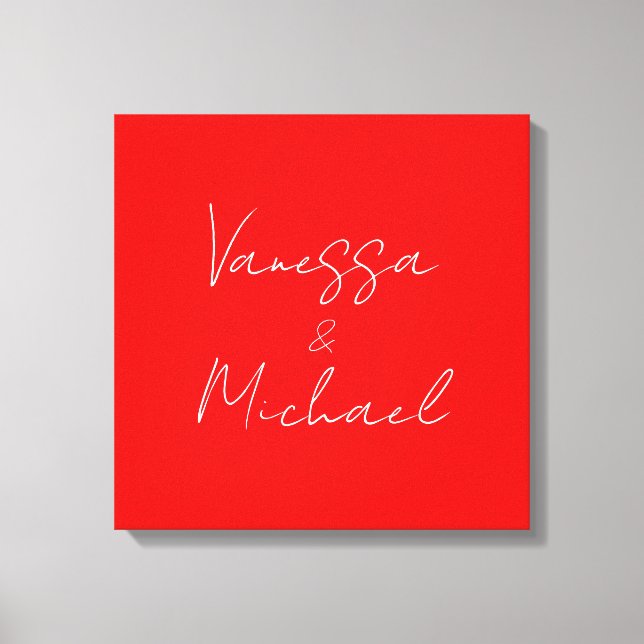 Toile Nom d'écriture professionnelle mariage personnalis (Recto)