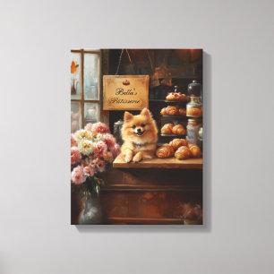 Toile Nom du chien personnalisé Boulangerie française Ch