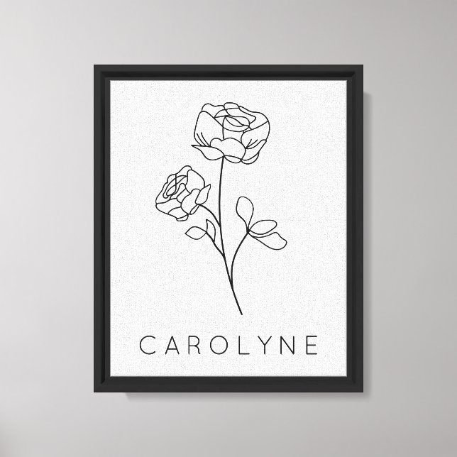 Toile Nom du Fleur sauvage rustique (Recto)