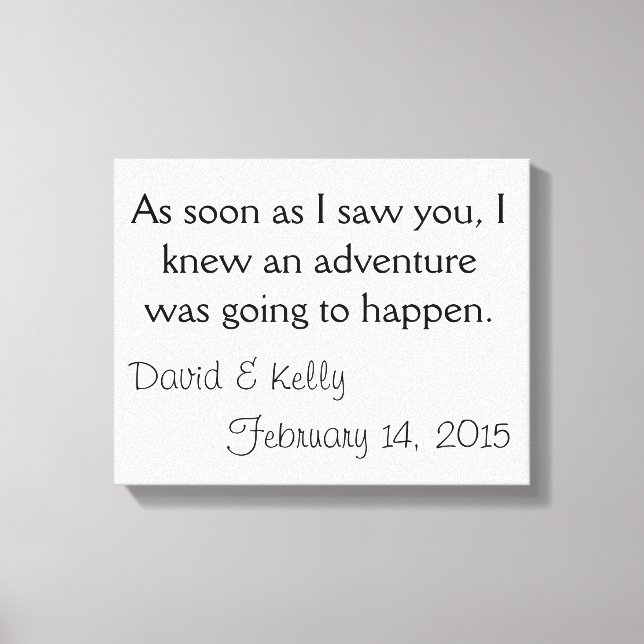 Toile Nom et date personnalisés (Recto)