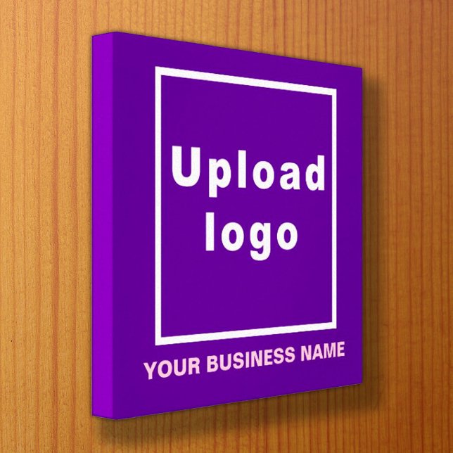 Toile Nom et logo de l'entreprise sur le Carré violet (Créateur téléchargé)