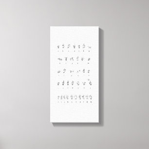 Toile Nombres d'alphabet de langue des signes américain