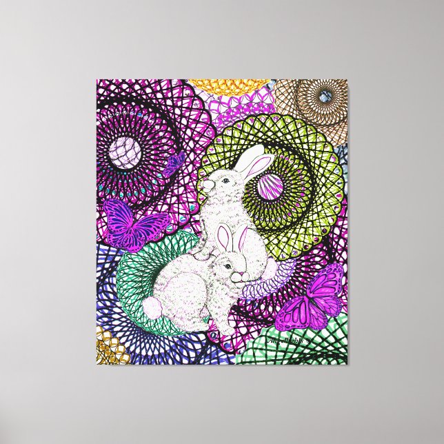 Toile Nombreux lapins (Recto)