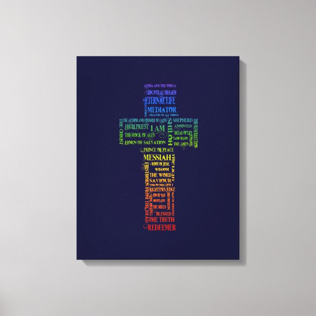 Toile Noms de la Croix de Jésus (Arc-en-ciel) (Recto)