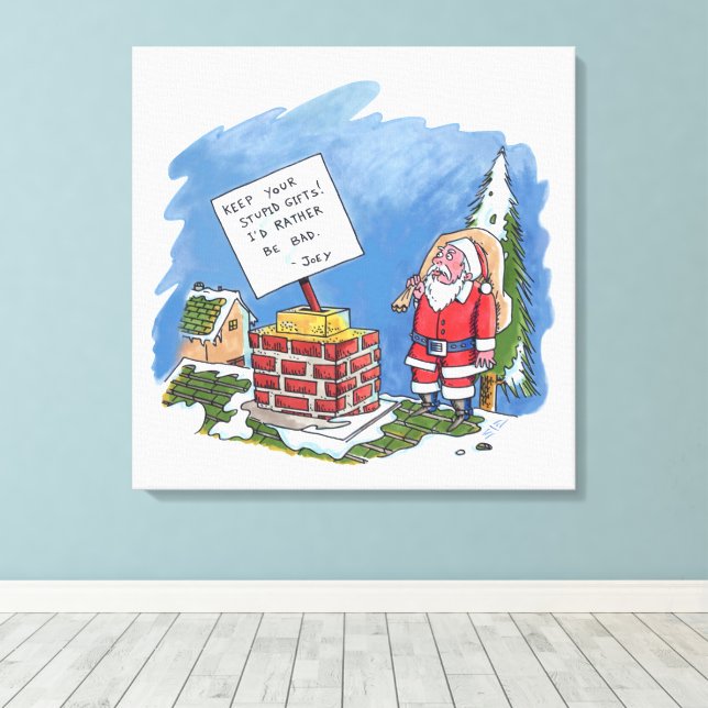 Toile Non à l'impression de la zone de travail Père Noël (Insitu (Plancher de Bois))