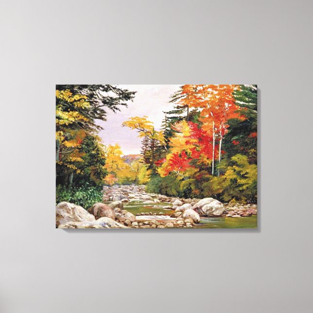 Toile Nord - Touches d'automne, Montagnes Blanches (Recto)
