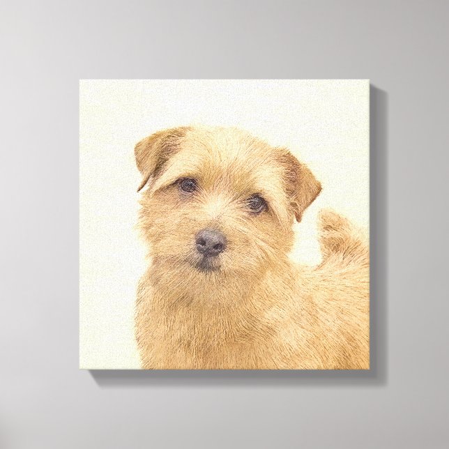 Toile Norfolk Terrier Peinture - Art Chien original (Recto)