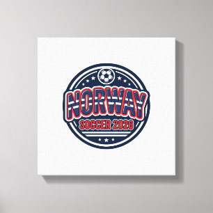 Toile Norvège Football 2026 Football Gras Typographie Pa