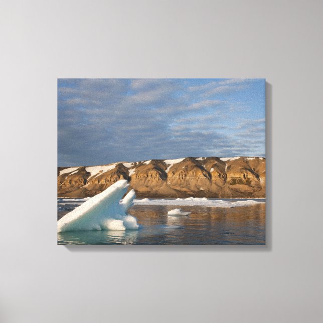 Toile Norvège, Svalbard, île de Spitsbergen, Coucher (Recto)