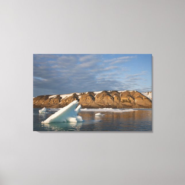 Toile Norvège, Svalbard, île de Spitsbergen, Coucher (Recto)