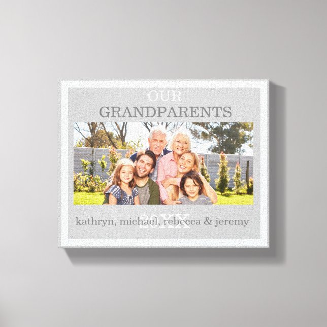 Toile Nos grands-parents avec petits-enfants Photo (Recto)