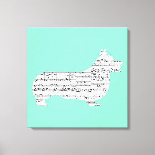 Toile Notes de Corgi