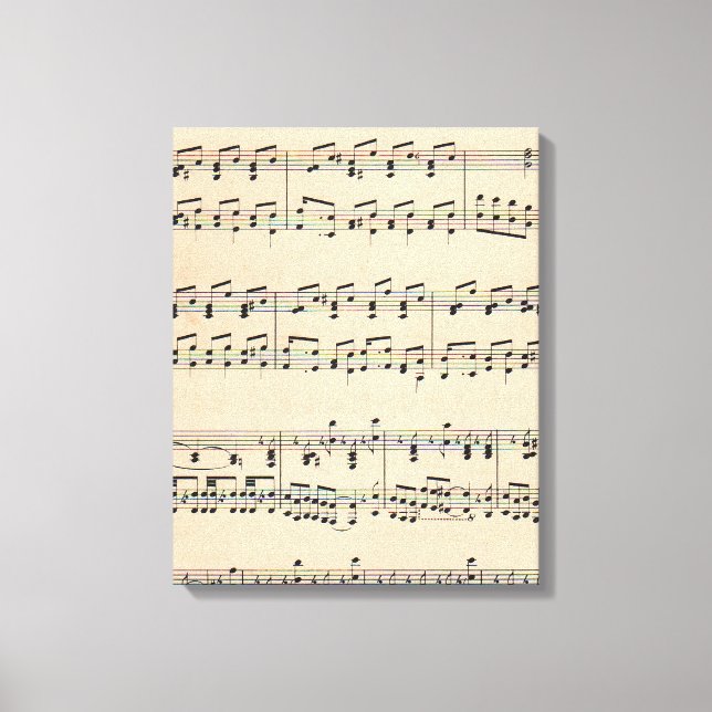 Toile Notes de partition vintage (Recto)