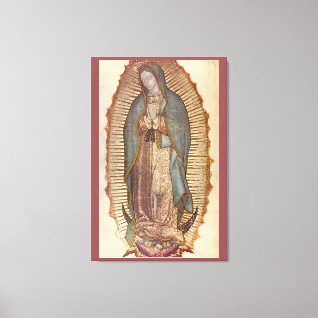 Toile NOTRE DAME DE GUADALUPE 30x45 NATUREL EN BROWN (Recto)