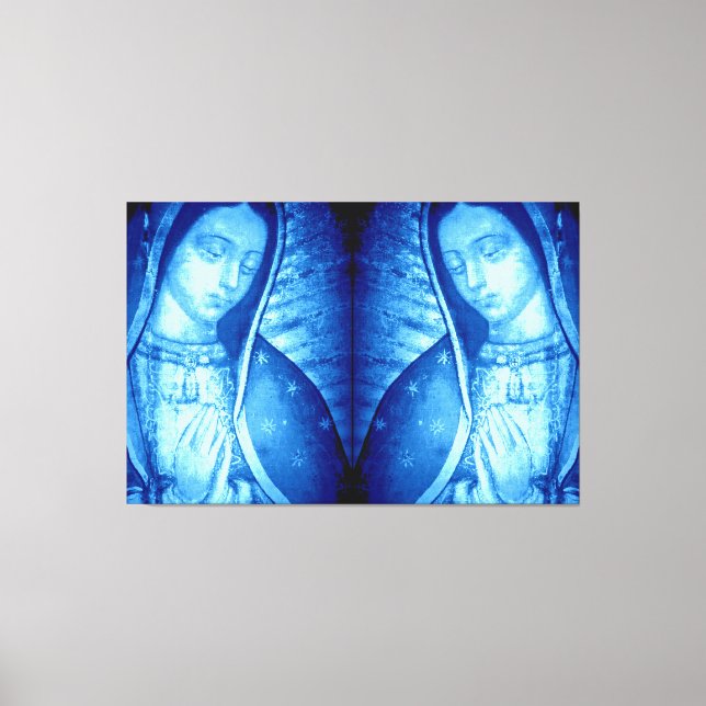 TOILE NOTRE DAME DE GUADALUPE BLUE 2 PANEL REVERSÉ (Recto)