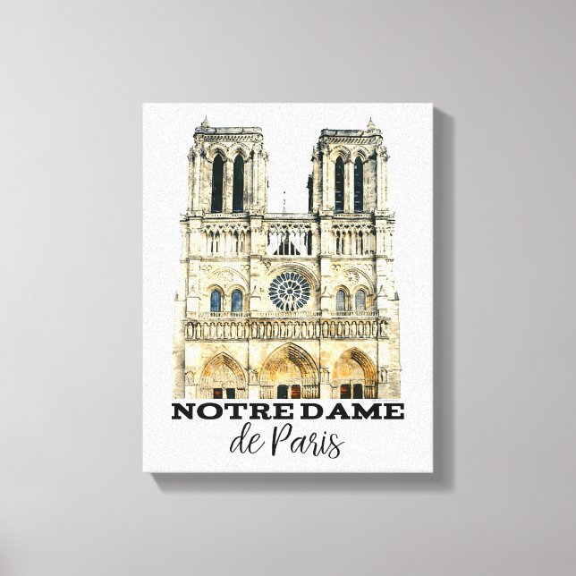 Toile Notre-Dame de Paris Souvenir France Cathédrale (Recto)
