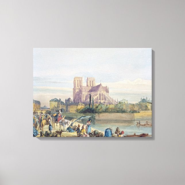 Toile Notre Dame, Paris (avec papier) (Recto)