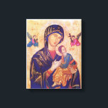 Toile Notre Mère de l'Icône d'aide perpétuelle.<br><div class="desc">L'icône de Notre Mère d'Aide Perpétuelle est l'une des images les plus connues et les plus aimées de la Vierge bénie connue des catholiques. Pendant de nombreuses années, une heure sainte hebdomadaire ou une neuvaine en l'honneur de Notre Mère de l'Aide Perpétuelle était commune dans de nombreuses églises paroissiales dans...</div>