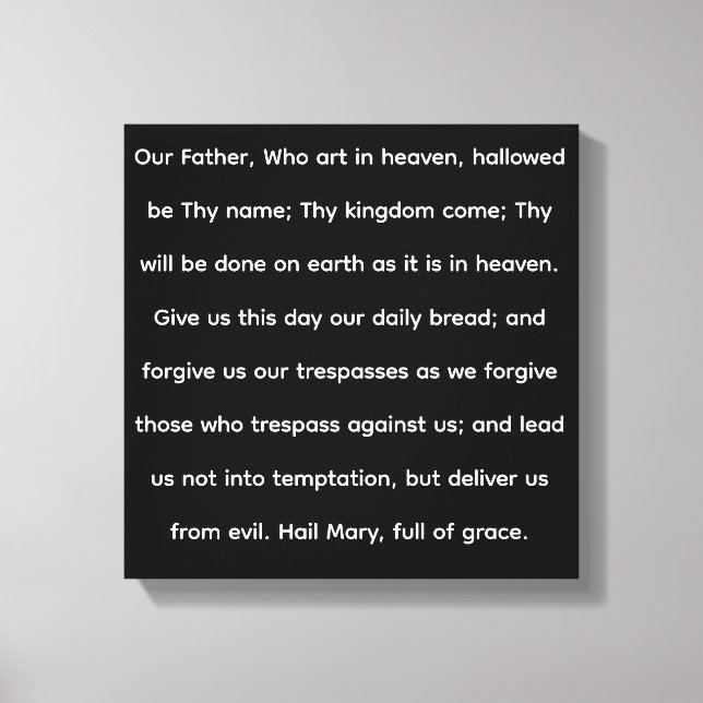 Toile notre prière de père (Recto)