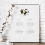 Toile Notre promesse de nouveaux mariés Mariage Vows Hea<br><div class="desc">Newlyweds Mr. & Mme notre promesse de jour de mariage vows & photo keepsaké toile imprimer pour toujours se souvenir de votre jour spécial et de votre amour et de votre promesse à l'autre. Cet élégant imprimé en toile de jour de mariage avec tenue de jour de mariage offre une...</div>
