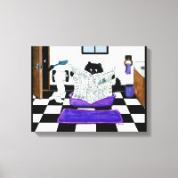 N'oubliez pas de scoop Cat Canvas Art by Bihrle