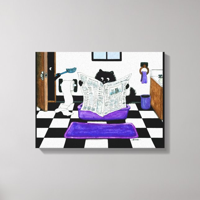 Toile N'oubliez pas de scoop Cat Canvas Art by Bihrle (Recto)