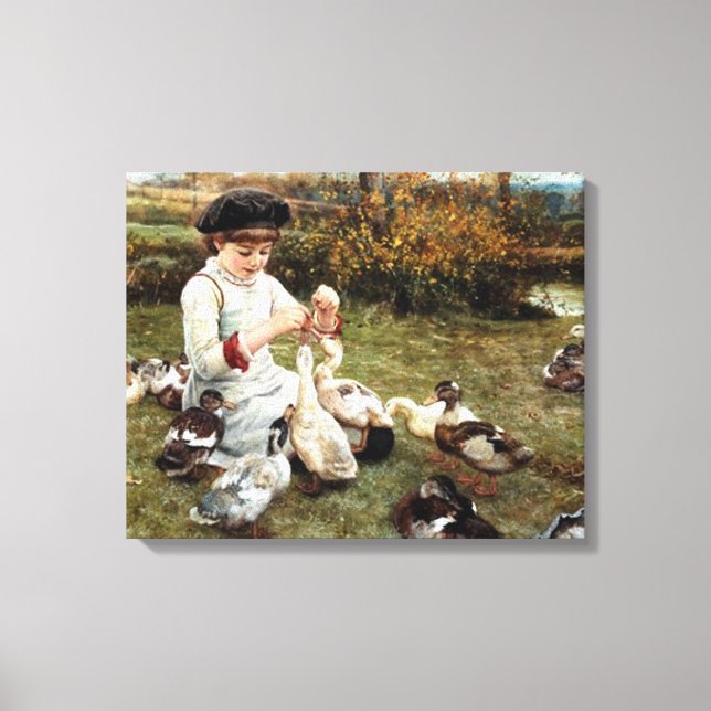 Toile Nourrir les canards (Recto)