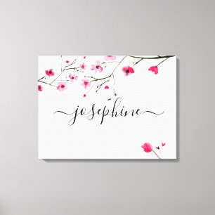 Toile Nourriture pour bébés personnalisée Nom Cerisier f