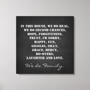 Toile Nous faisons ici des citations familiales Imprimer