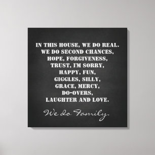 Toile Nous faisons ici des citations familiales Imprimer