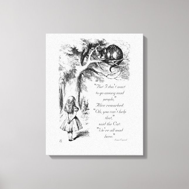 Toile Nous sommes tous fous ici (Recto)
