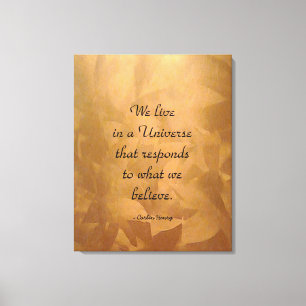 Toile Nous Vivons Dans Une Citation Universelle - Cuivre