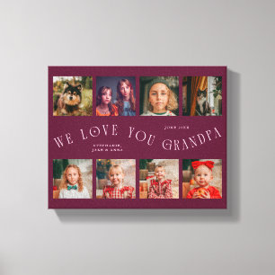 Toile Nous vous aimons grand-père   8 Grille de photos C