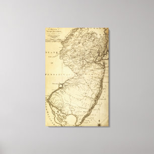 Toile Nouveau JerseyPanoramic MapNew Jersey