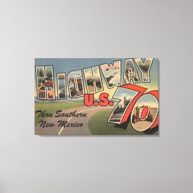 Toile Nouveau-Mexique - Autoroute 70 des États-Unis - Gr (Recto)