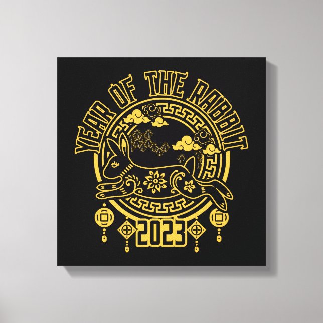 Toile Nouvel An lunaire chinois du lapin (Recto)