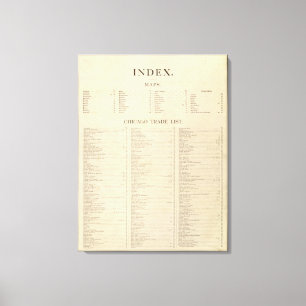 Toile Nouvel atlas commercial d'index