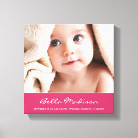 NOUVELLE ARRIVÉE | PORTRAIT DE BÉBÉ CANVAS