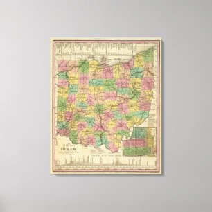 Toile Nouvelle carte de l'Ohio
